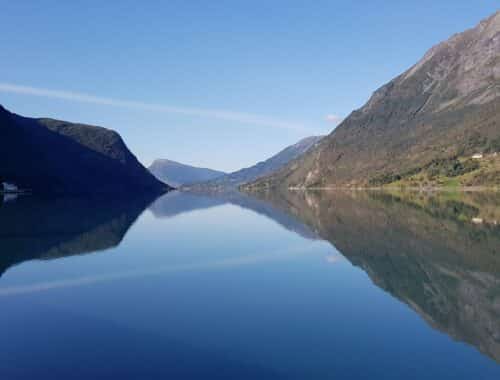 Lusterfjord with Molden in sight