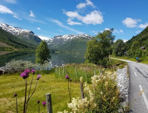 Cycling from Fjærland to Sogndal